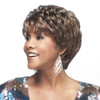 Vivica A Fox AMYV Heat Resistant Fiber Pure Comfort Cap Layered Short Pixie Style with Tapered Back Full Wig P42730