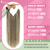 YoungSee Wire Hair Extensions Highlight Invisible Wire Hair Extensions Real Human Hair Highlights Light Brown with Plati