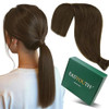 Easyouth Ponytail Extension Human Hair Brown Wrap Around Ponytail Extension Medium Brown 12 Inch Real Hair Ponytail Exte