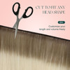 Easyouth Weft Hair Extensions Human Hair Ombre Hair Extensions Sew in Balayage Ash Brown Fading to Platinum Blonde Sew i