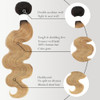 XTRESS 1B27 Honey Blonde Bundles Human HairOmbre Bundles Blonde Body Wave Bundles16Inch Brazilian Remy Hair BundleOmbre1