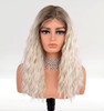 vedar 613 Synthetic Blonde Wig Loose Curly Blonde Wigs Ombre Brown Platinum Blonde Lace Wig for Women Blonde Hair WigAes