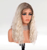 vedar 613 Synthetic Blonde Wig Loose Curly Blonde Wigs Ombre Brown Platinum Blonde Lace Wig for Women Blonde Hair WigAes