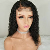 LIAZAHAIR Short Deep Curly Human Hair Lace Front Wigs with Baby Hair Pre Plucked Natural Hairline Brazilian Hair Bob Wig