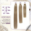 LaaVoo Ponytail Extension Human Hair Blonde Ponytail Hair Extensions uman Hair Gloden Brown Highlights Light Blonde Pony