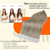 Full Shine Tape in Remy Hair Extension Color 18 Ash Blonde Highlighted 613 Bleach Blonde Hair Extensions Tape ins 14 Inc