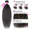 MeiYou 12A Kinky Straight Hair 3 Bundles Yaki Human Hair Weave Unprocessed Brazilian Virgin Remy Sew in Hair Extensions