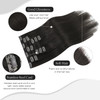 HUAYI Black Clip in Hair Extensions Real Human Hair 14 Inch 120g 1 Jet Black Clip ins Human Hair Natural Hair Extensions