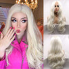 60 Platinum Blonde Wig Long Natural Curly Wavy Healthy Real Glueless Lace Front Wigs for Women Fashion Color Pre Plucked