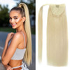 18 Straight Wrap Around Ponytail Human Hair Extensions for Women 70gram Chocolate Brown 4