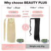 18 Straight Wrap Around Ponytail Human Hair Extensions for Women 70gram Chocolate Brown 4