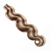 Curly Body Wave Tape in Hair Extensions Human Hair 427 Medium Brown with Strawberry Highlighted 60grams 20pcs Seamless S