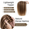 SEGO Hair Toppers for Women Real Human Hair No Bangs 130 Density 10 12CM Silk Base Remy Clip in Top Wiglet Hairpieces Ad