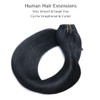 Hair Extensions Clip in Golden Brown to Blonde Highlights 7pcs 70G Straight Double Wefted Remy Human Hair Extensions 2 S