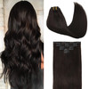 GOO GOO Clip in Hair Extensions Real Human Hair Remy Human Hair Extensions Clip ins for Women Natural Human Hair 18inch