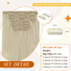 Full Shine Seamless Clip in Hair Extension Blonde Short Hair Extensions Clip in Platinum Blonde Hair for Women Clip in E