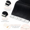 SEGO Tape In Hair Extensions Human Hair 20pcs 50g 20 Inch Black Remy Straight Human Hair Tape In Extensions for Women 01