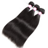 CYNOSURE Straight Brazilian Hair 3 Bundles Grade 9a Unprocessed Straight Human Hair Extensions Natural Black 14 16 16inc