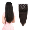 Real Clip in Hair Extensions Natural Black 8 Pieces Premium Women Straight Double Weft Thick Remy Hair Extensions Clip i