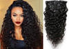 16inch 7 Pcs 120g Water Wave Curly Virgin Brazilian Remy Clip in Human Hair Extension Wavy Human Hair Extensions Clip In