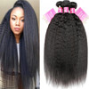 Mei You 12A Kinky Straight Hair 3 Bundles Yaki Human Hair Weave Unprocessed Brazilian Virgin Remy Sew in Hair Extensions