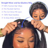 CHEETAHBEAUTY Straight Wear and Go Glueless Wigs Human Hair Pre Plucked 5x5 HD Lace Closure Wigs Human Hair for Black Wo