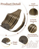 Hetto Highlight Pony Tails Hair Extension Human Hair Ponytail 18 Inch 80g Brown Highlight Blonde Magic Paste Pony Tails
