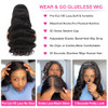 Uveous 26 Inch Glueless Wigs Human Hair Pre PluckedCut Wear and Go Wig 180 Density 5x5 Hd Lace Closure Wigs Human Hair B