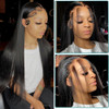 Azkiu 20Inch Straight Lace Front Wigs Human Hair 13x4 HD Transparent Lace Front Wigs Brazilian Virgin Hair Lace Frontal