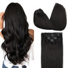 GOO GOO Clip in Hair Extensions Real Human Hair Remy Human Hair Extensions Clip ins for Women Natural Human Hair 16inch