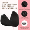 GOO GOO Clip in Hair Extensions Real Human Hair Remy Human Hair Extensions Clip ins for Women Natural Human Hair 16inch