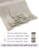 LaaVoo Human Hair Clip in Extensions 20 Inch Blonde Clip in Hair Extensions Platinum Blonde Hair Extensions Clip ins Sof