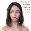ZANA Lace Front Wig Human Hair Lace Wigs with Baby Hair for Women Glueless Silk Straight Hair Bob Wigs Pre Plucked Ombre