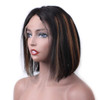 ZANA Lace Front Wig Human Hair Lace Wigs with Baby Hair for Women Glueless Silk Straight Hair Bob Wigs Pre Plucked Ombre
