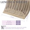 Fshine Invisible Wire Hair Extensions 18 Inch 86 G Ash Blonde Highlighted Bleach Blonde Fish Line Wire Human Hair Extens