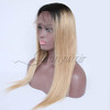 Guanyuwigs Ombre 1B27 Honey Blonde 360 Lace Frontal Wig pre plucked Brazilian Human Hair Silky Straight Full Lace Wig Fo