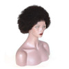 zigzag hair Afro Kinky Curly Fluffy Explosion Short Lace Front Human Hair Wigs for Black Women 10inch Natural Color Blea