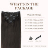 GOO GOO Clip in Hair Extensions Real Human Hair Remy Human Hair Extensions Clip ins for Women Natural Human Hair 22inch