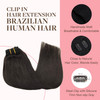GOO GOO Clip in Hair Extensions Real Human Hair Remy Human Hair Extensions Clip ins for Women Natural Human Hair 22inch