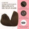 GOO GOO Clip in Hair Extensions Real Human Hair Remy Human Hair Extensions Clip ins for Women Natural Human Hair 18inch