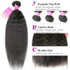 MeiYou 12A Kinky Straight Hair 3 Bundles Yaki Human Hair Weave Unprocessed Brazilian Virgin Remy Sew in Hair Extensions