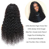 Metamuclia Water Wave 4x4 Lace Front Wigs Human Hair Pre Plucked 180 Density Brazilian Virgin Wet and Wavy Wigs for Wome