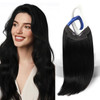 Sunny Hair Wire Hair Extensions Real Human Hair Fish Line Human Hair Extensions Invisible Wire Extensions Jet Black 1 20