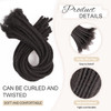 DAIXI 08cm Thickness 12 Inch 60 Strands 100 Real Human Hair Dreadlock Extensions for ManWomen Full Head Handmade Can Be