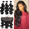 Beauhair Brazilian Virgin Hair 13x4 Lace Frontal Closure with Bundles Brazilian Body Wave 3 Bundles with Frontal Natural