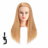 Hairginkgo Mannequin Head 2022 100 Human Hair Manikin Head for Hairdresser Training Cosmetology Practice Includes Clamp