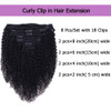 Curly Clip In Extension Human Hair 3C 4A Kinky Curly Clip Ins Full Head for Black Women Brazilian Remy Human Hair Natura
