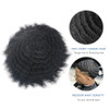 lumeng Men Unit Short Afro Kinky Curly Male Toupee Human Hair Wigs 10MM Mens Wave Kinky Curly Full Lace Wig for Men Hair