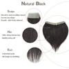 Meiverah Frontal Hairpiece for Women Natural Black Hair Extension Hairline Loss Straight Tape in Human Hair Toppers Repl
