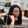 16 Inch 100 Real Hair Mannequin Head Training Head Manikin Cosmetology Doll Head for Hairdresser Practice Braiding Hair
